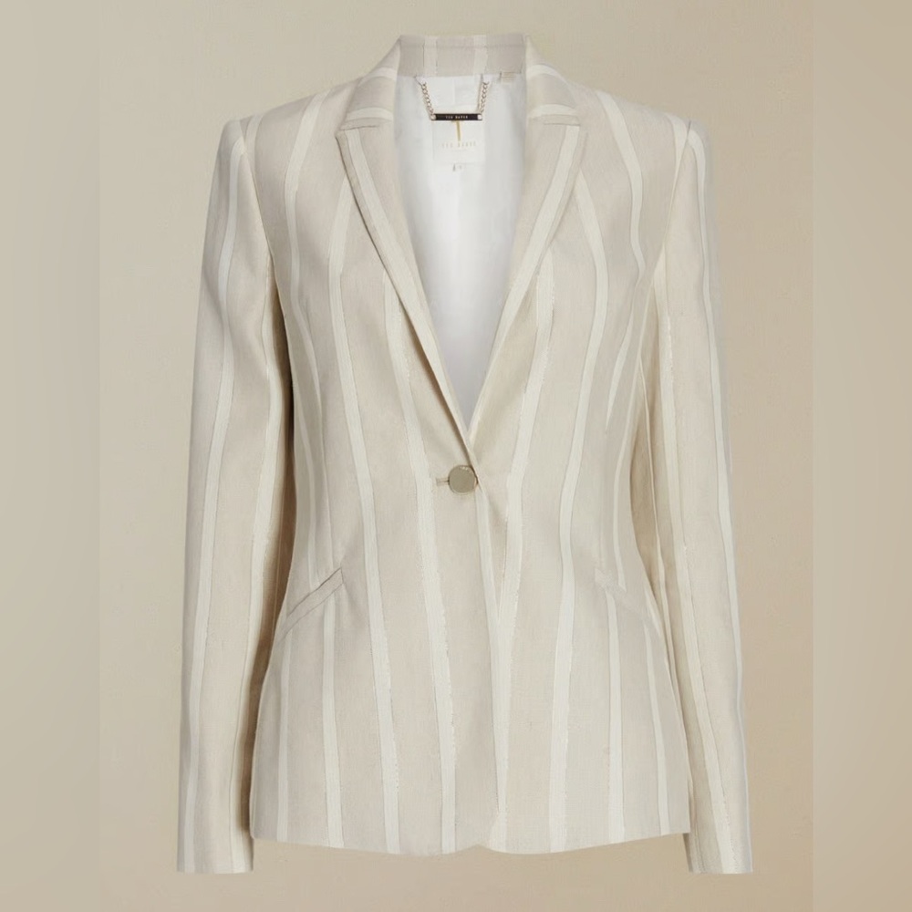 TED BAKER | Samika Striped Linen Jacket